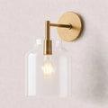 Hanton minimalistisk væglampe – væglampe i vintage-mælkeglas og metaldetalje | Esilora