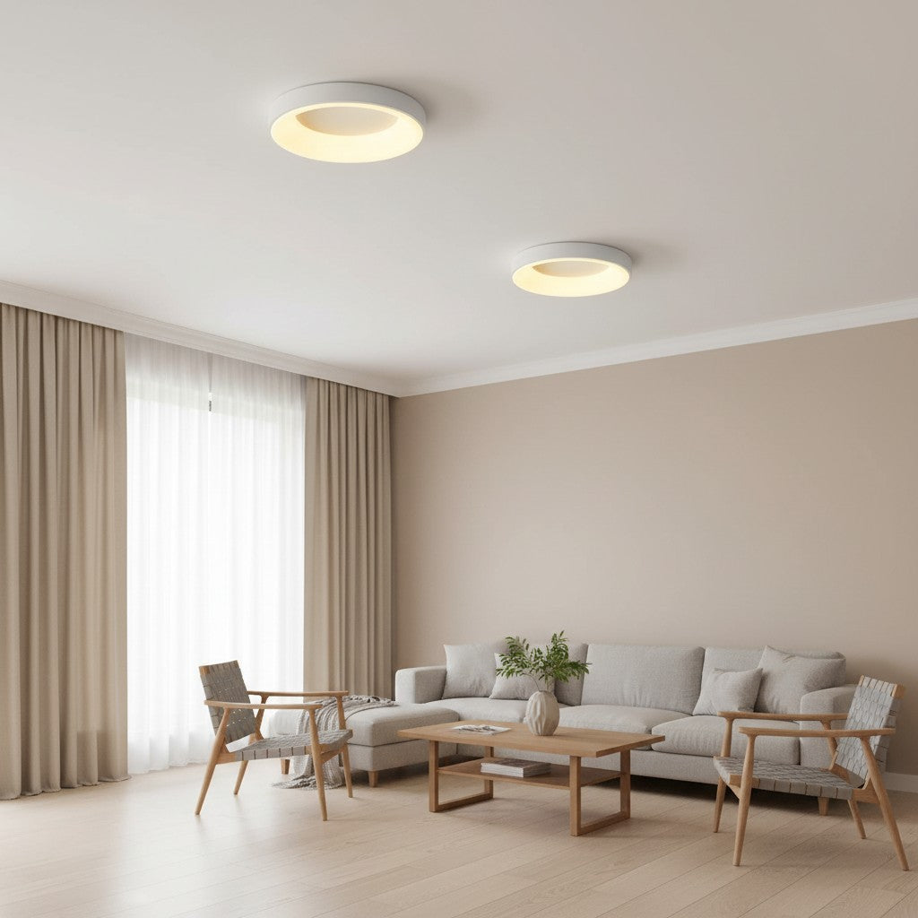 Lumiflexa Sleek Circle Ceiling Lamp - Minimalist Design for Modern Living Rooms | Esilora