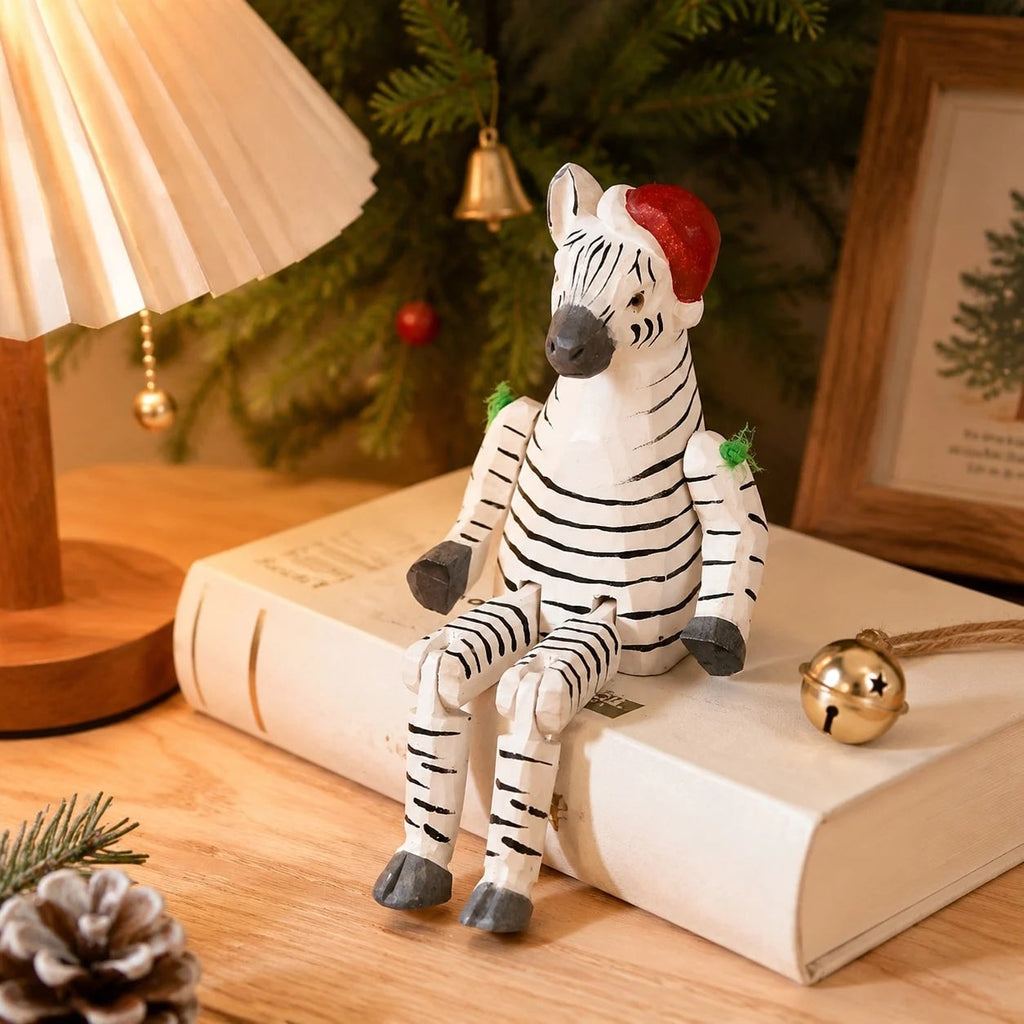 Hand-Carved Wooden Dangling-Leg Animal Ornaments | Esilora