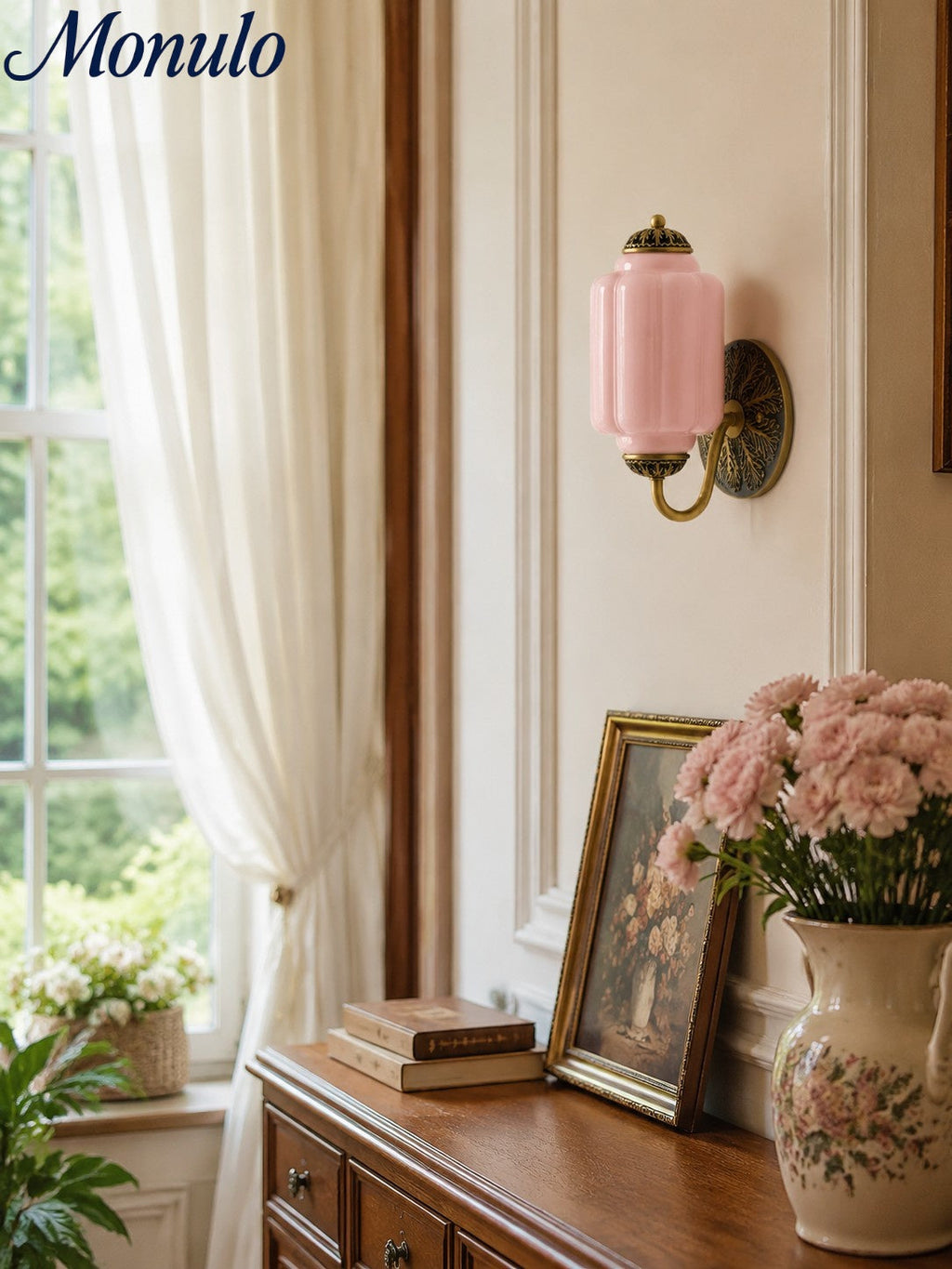 Vintage Milk Glass Sconce Bedside Hallway Eloise Wall Sconce | Esilora