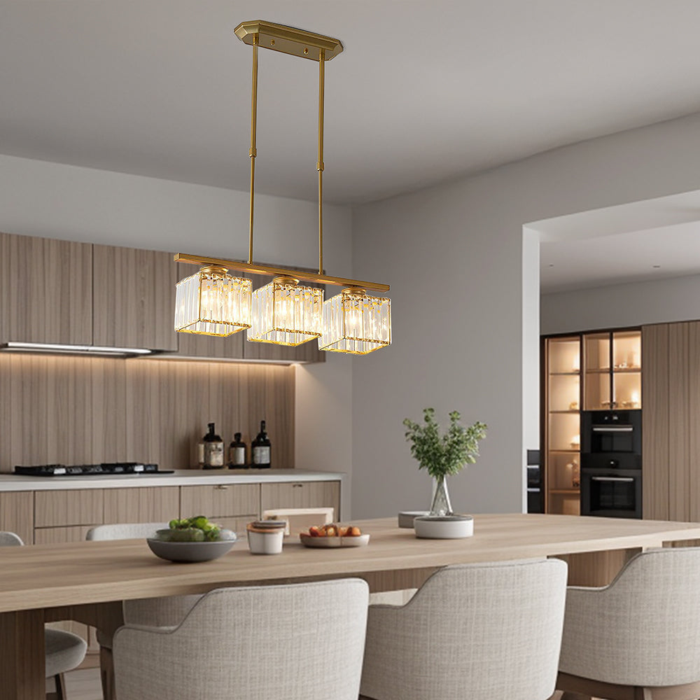 Artesso Art Deco Pendant Lamp — Glass Shades, Adjustable Height
