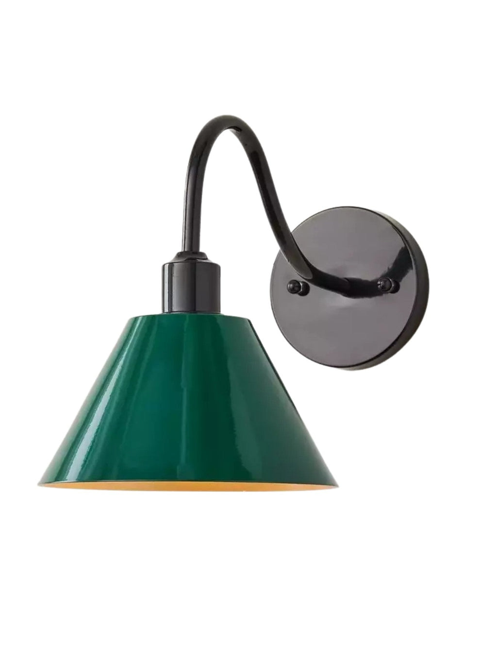 Industrielle, moderne konische Wandleuchte mit klarer Metall-Silhouette | Esilora