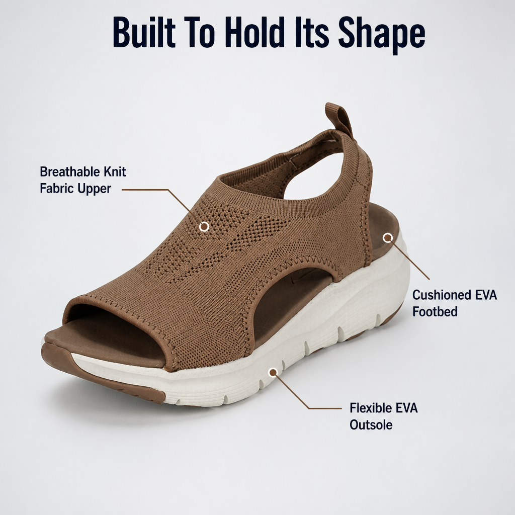SlingFlexie – prodyšné pletené sandály typu slingback s pohodlnou podporou klenby - Esilora