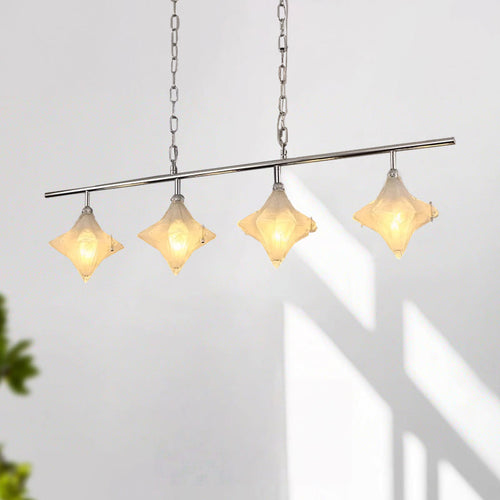 Art Deco Star Linear Pendant Light - Elegant Lighting for Kitchen Island  - Astris Cassiopeia | Esilora