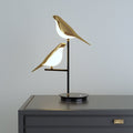LED Table Lamp — Gold Bird Detail, Modern Design