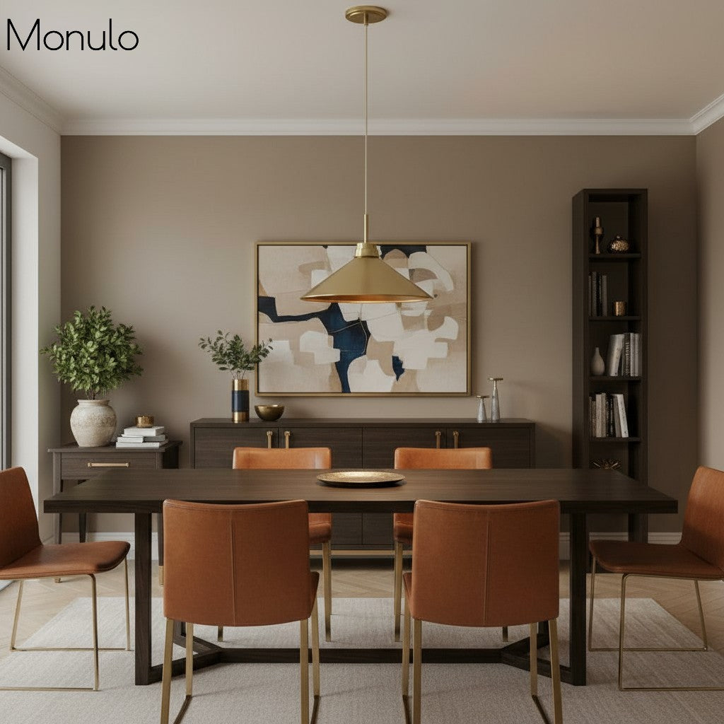 Aurenza Modern Farmhouse  Cone Pendant Light – Dimmable Kitchen and Entryway Lighting | Esilora