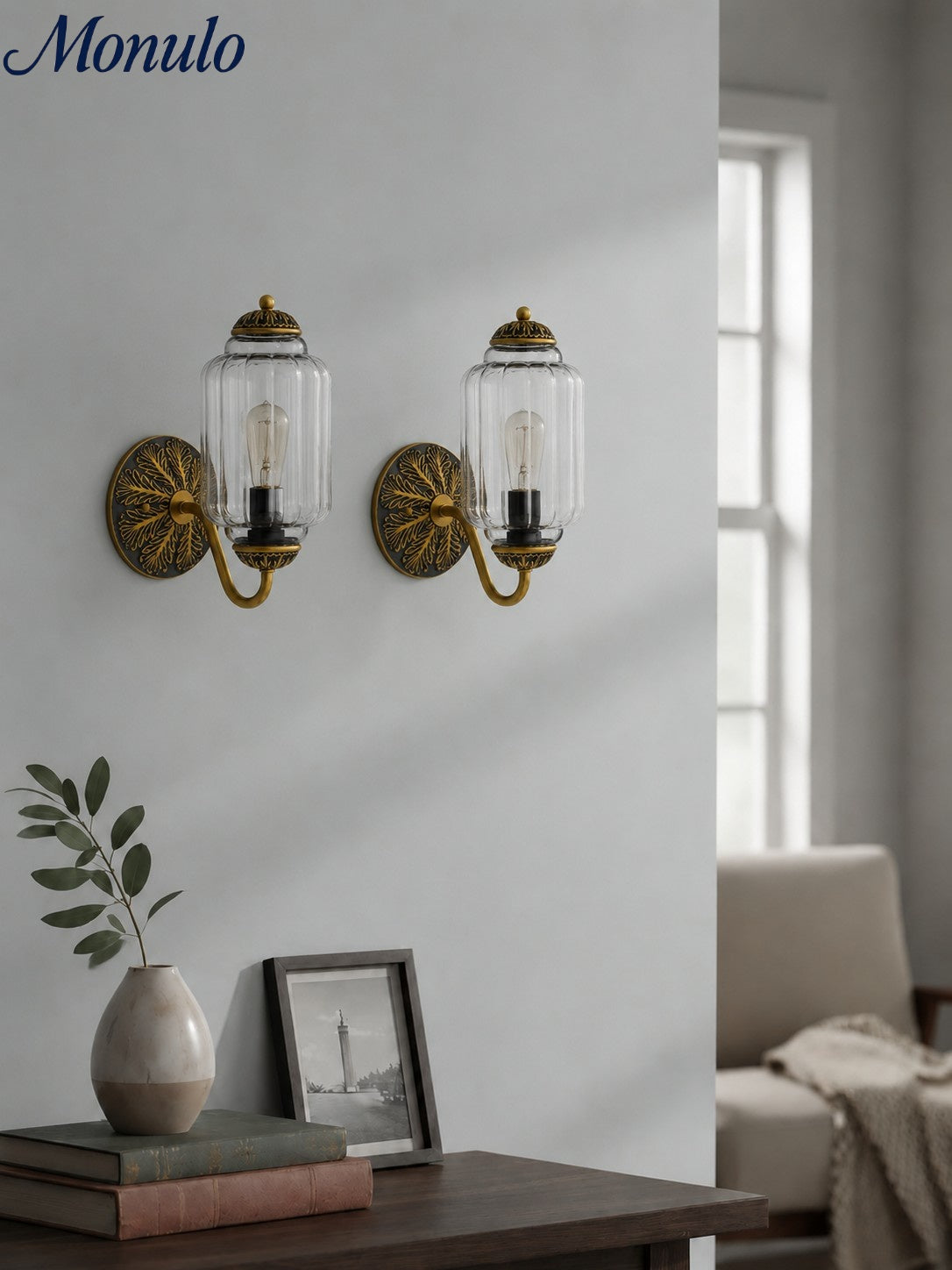 Vintage Milk Glass Sconce Bedside Hallway Eloise Wall Sconce | Esilora