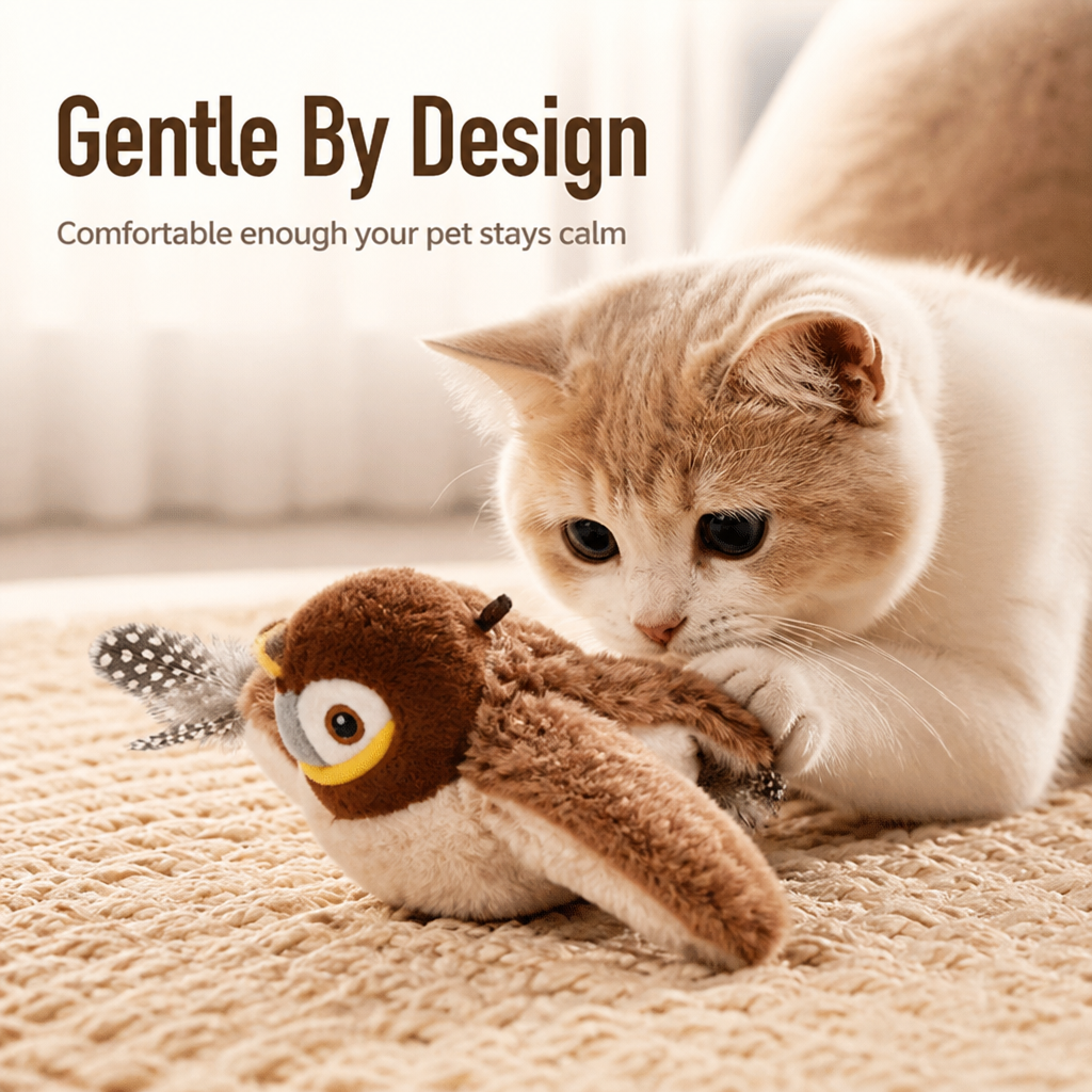 Juguete de peluche para gatos con maullido activado por contacto (interior) - Esilora