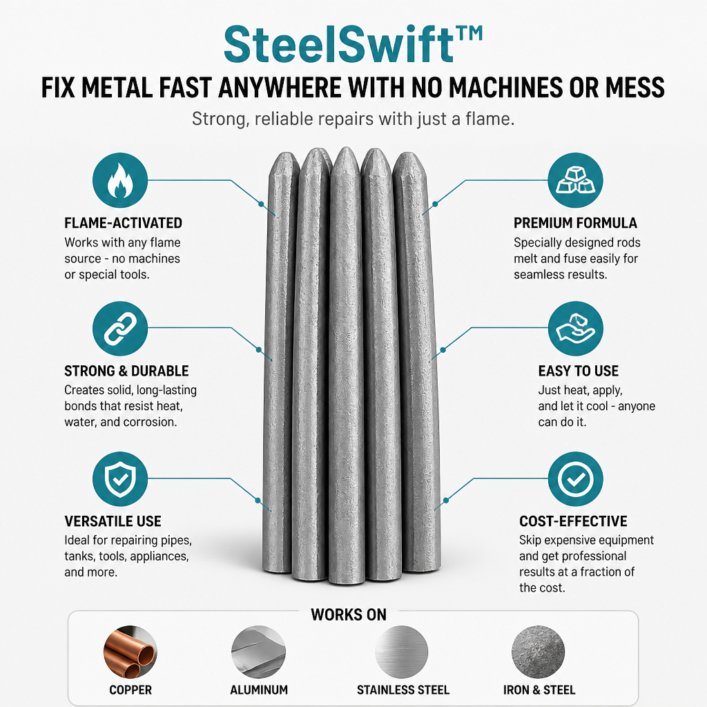 SteelSwift — أصلح المعدن المتشقق خلال دقائق باستخدام لهب فقط - Esilora