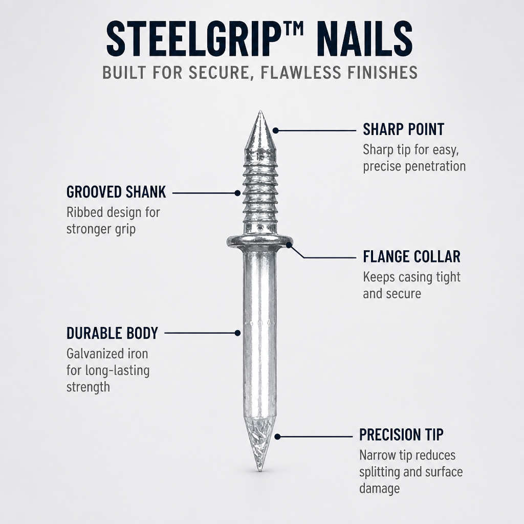 SteelGrip Nails — Secure Flawless Casings Without Rust, Damage, or Stress - Esilora