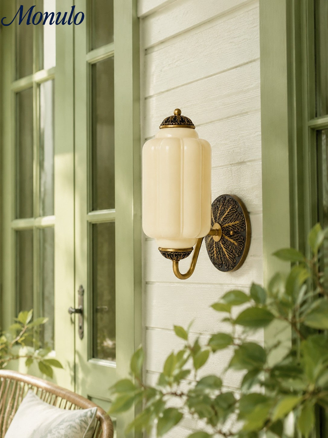 Vintage Milk Glass Sconce Bedside Hallway Eloise Wall Sconce | Esilora