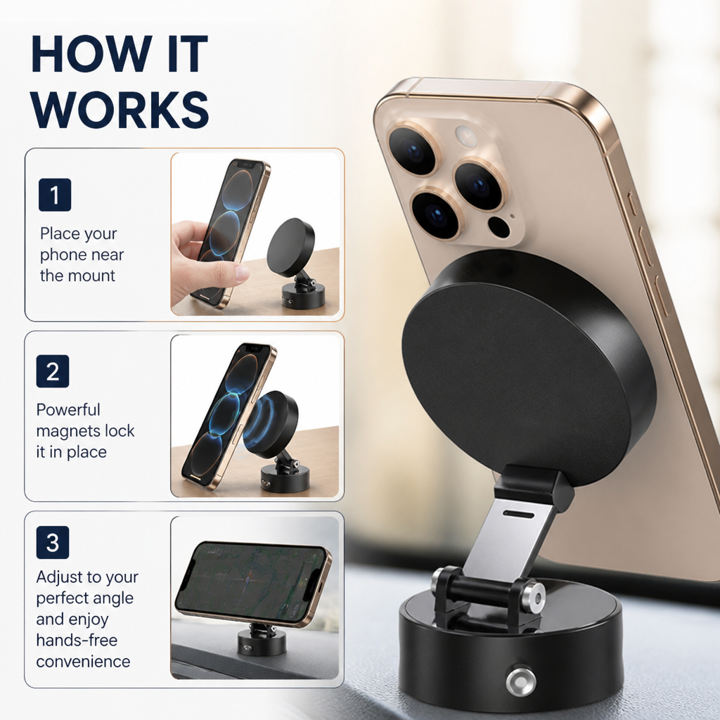 SnapGrip — Instantly Lock Your Phone for Hands-Free Freedom and Rock-Solid Safety - Esilora