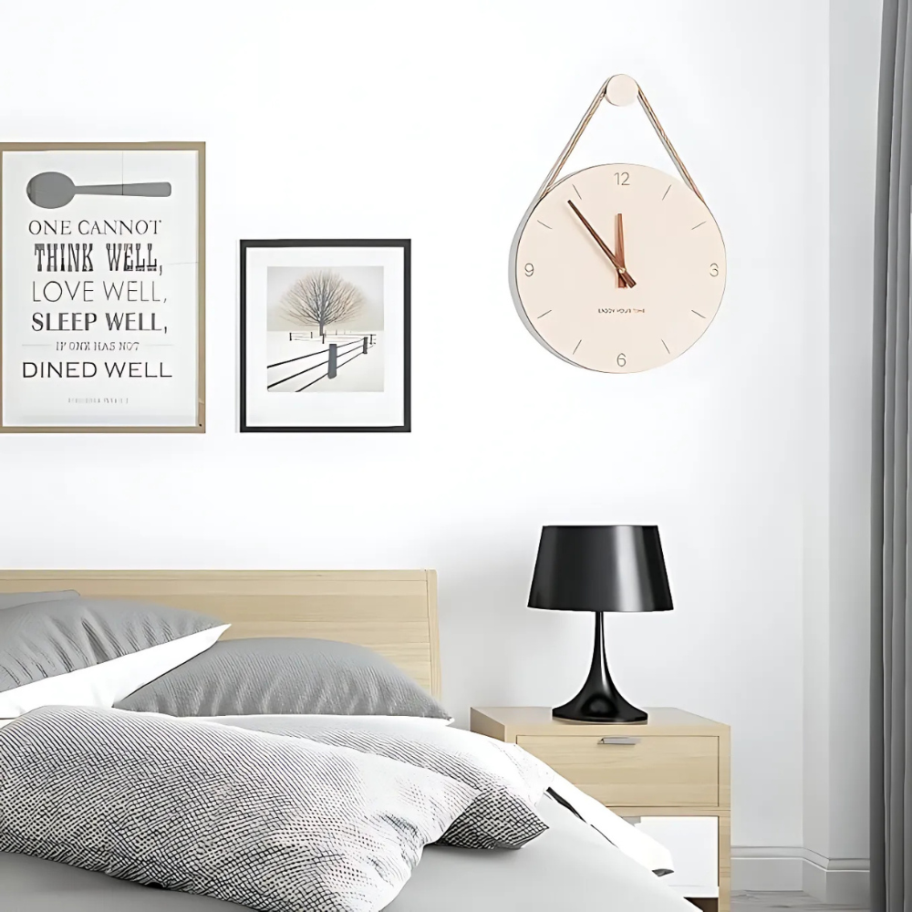 Silent Movement Wooden Wall Clock with Blank Dial - Esilora
