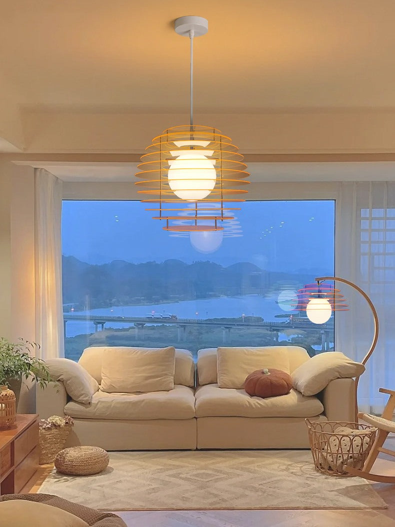 Bauhaus Memphis Acrylic Sunrise Pendant Lamp – AFTTERGLOW S4 | Esilora