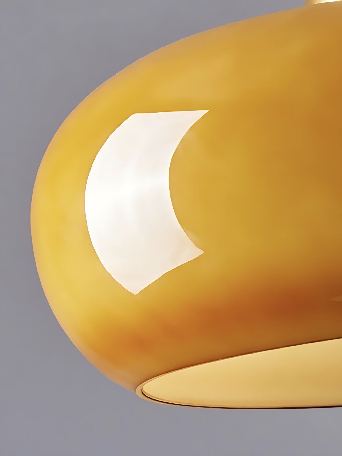 Retro Brass Bauhaus Glass Disc Ceiling Lamp | Esilora