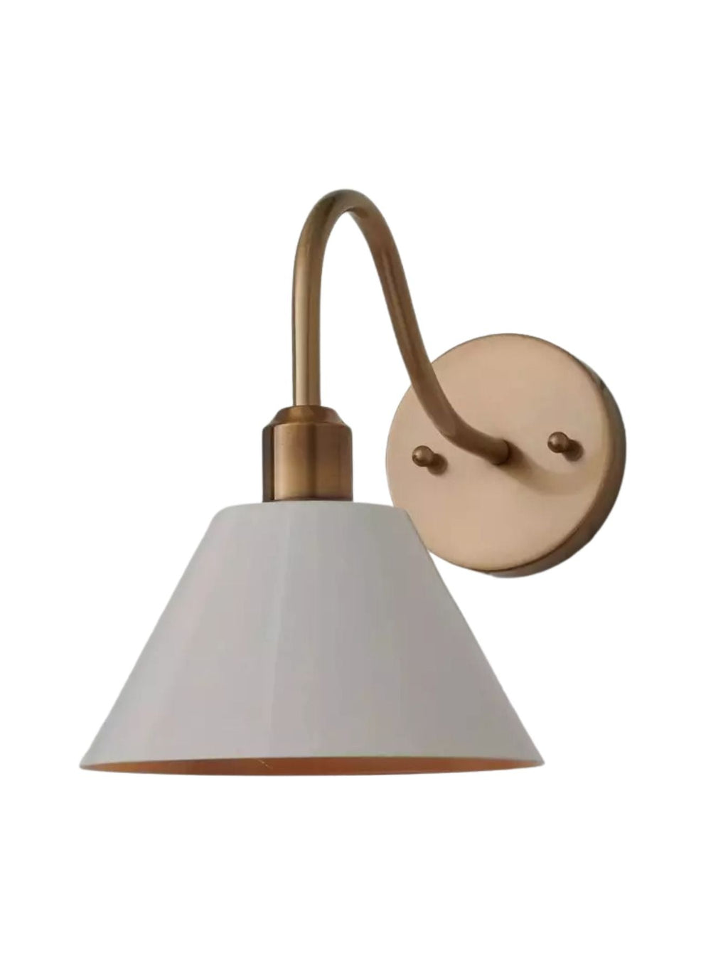Industrielle, moderne konische Wandleuchte mit klarer Metall-Silhouette | Esilora