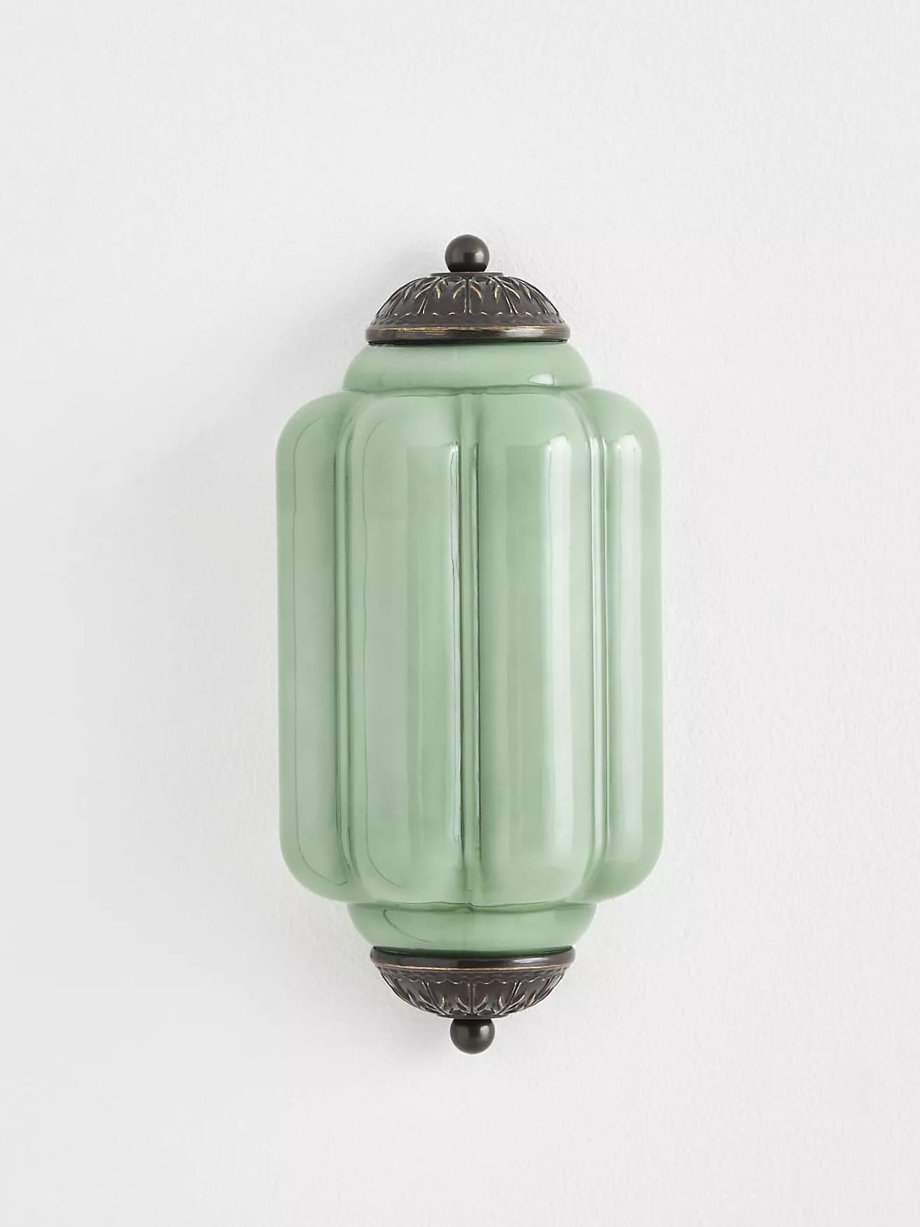 Vintage Milk Glass Flush Eloise Wall Sconce for Bedside Hallway | Esilora