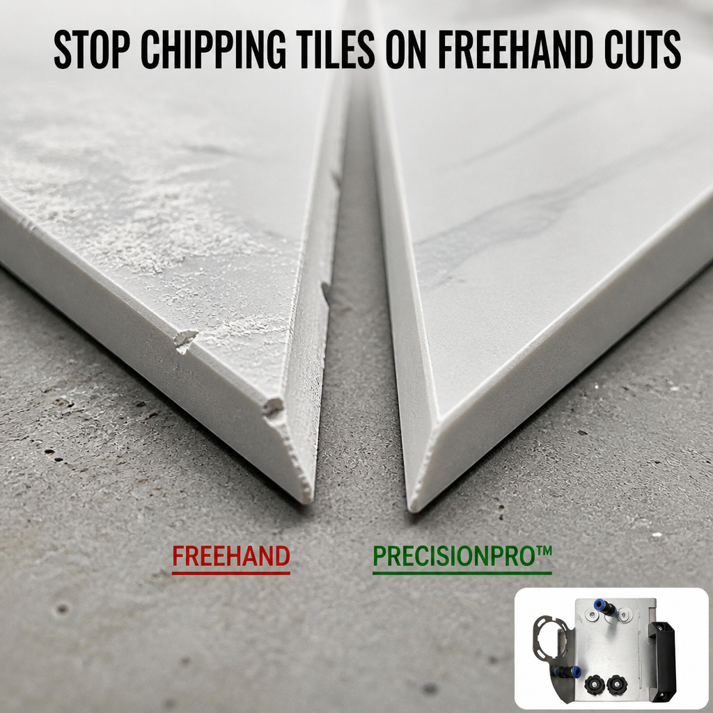 PrecisionPro — Carve Factory-Sharp 45° Tile Miters Without a Wet Saw - Esilora