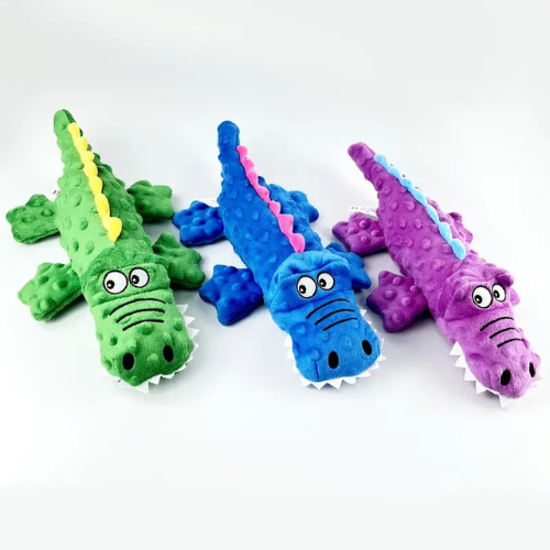 SqueakyPlush Crocodile Dog Toy — Soft Squeaker Chew Toy