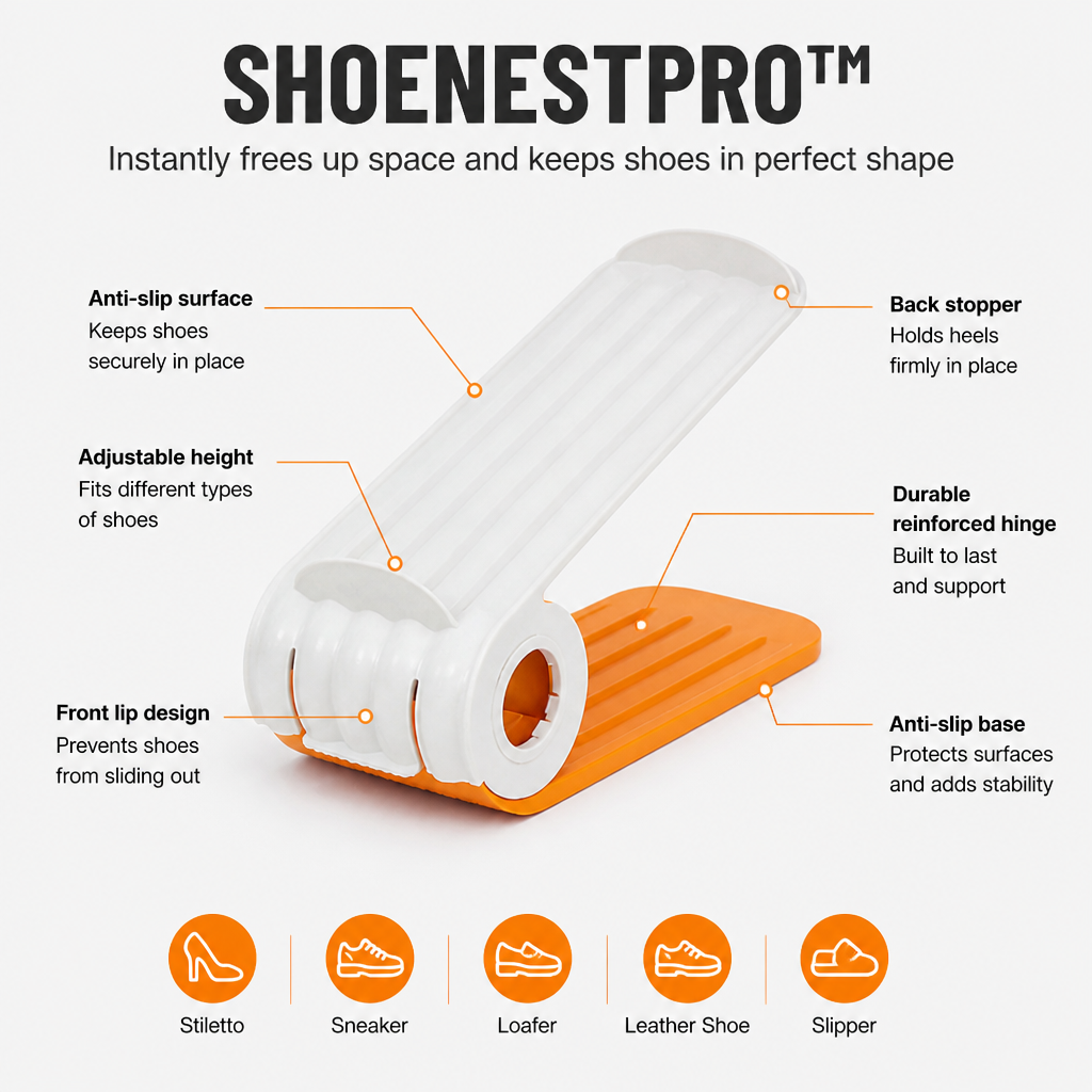 ShoeNestPro — Instantly Free Your Space and Showcase Your Shoes in Perfect Shape - Esilora