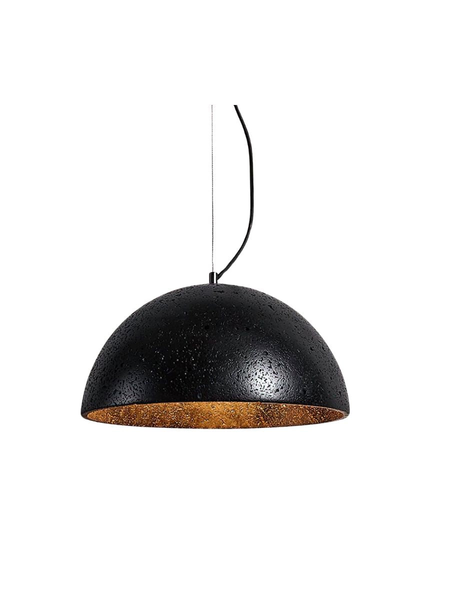 Modern Minimalist Travertine Hemisphere Pendant Lamp | Esilora