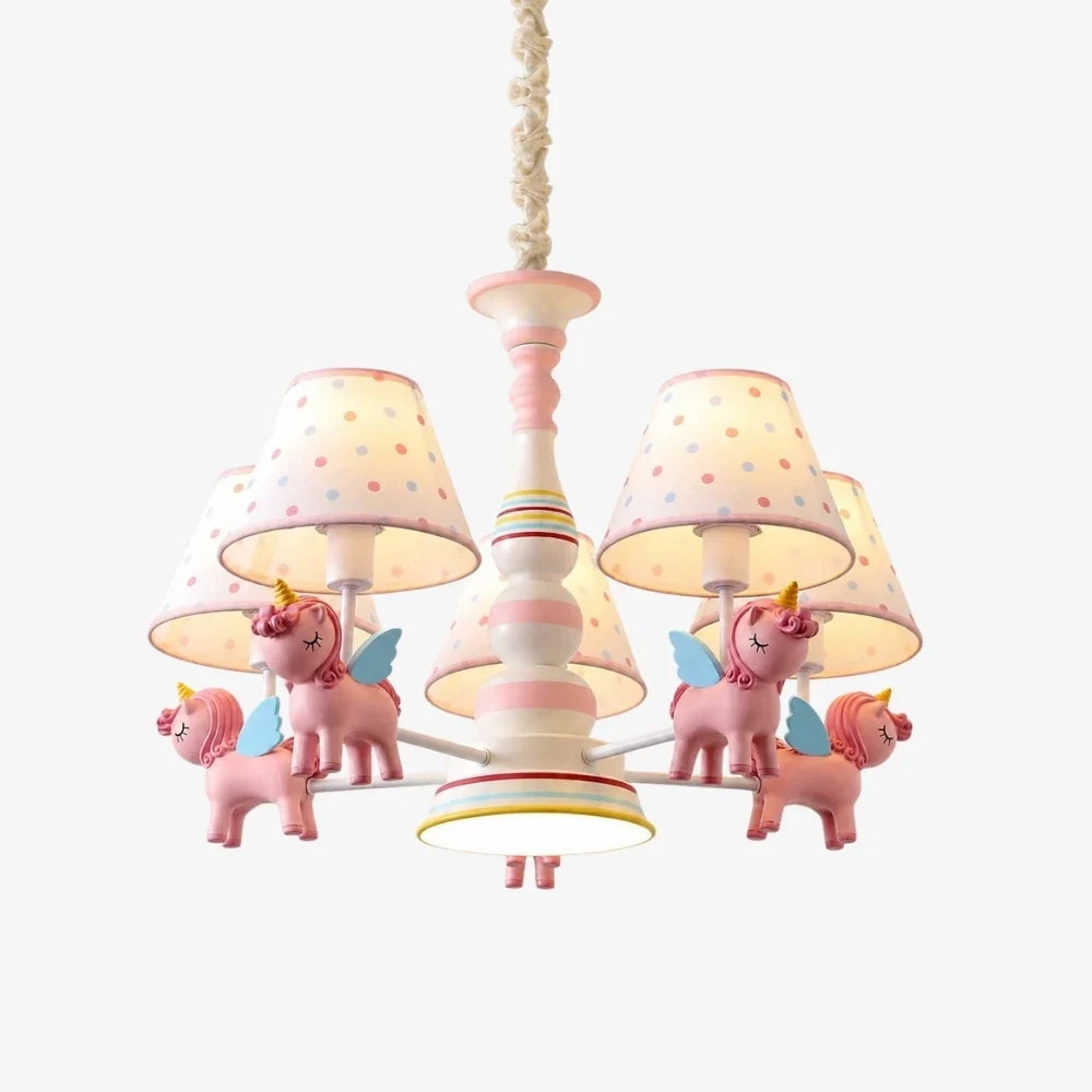 Lustre pour chambre d’enfant avec abat-jour en tissu, pour chambre, salle de jeux et nursery | Esilora