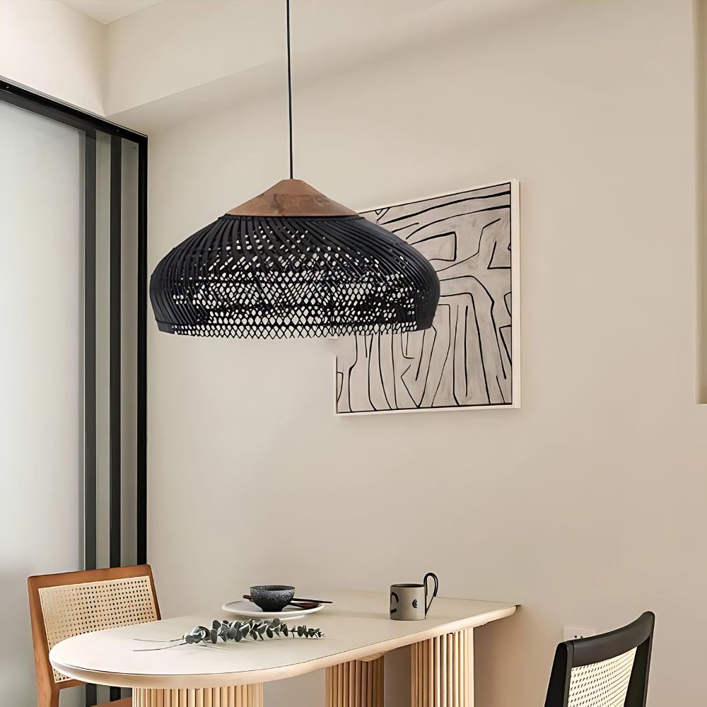 Retro Bohemian Rattan Pendant Light | Esilora