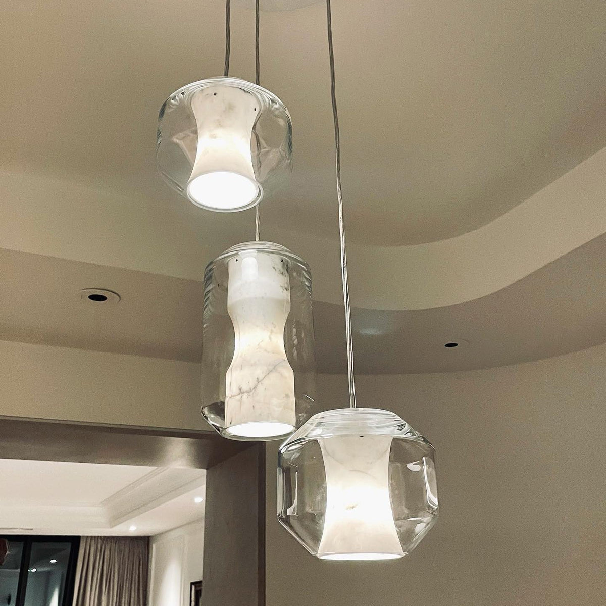 Pendellampe i alabastglas | Esilora