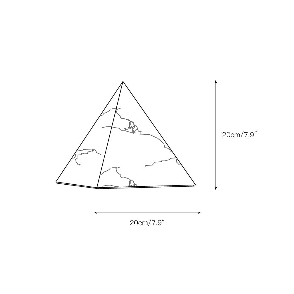 Alabaster Pyramid Table Lamp | Esilora