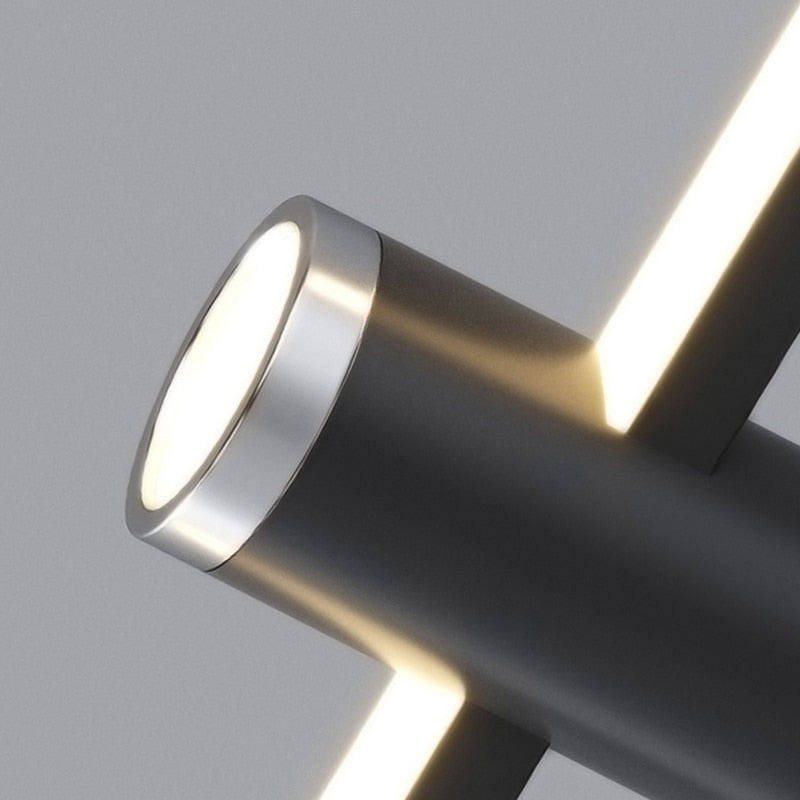 Sirosta metallista valmistettu lineaarinen LED-riippuvalaisin – moderni minimalistinen tyyli | Esilora