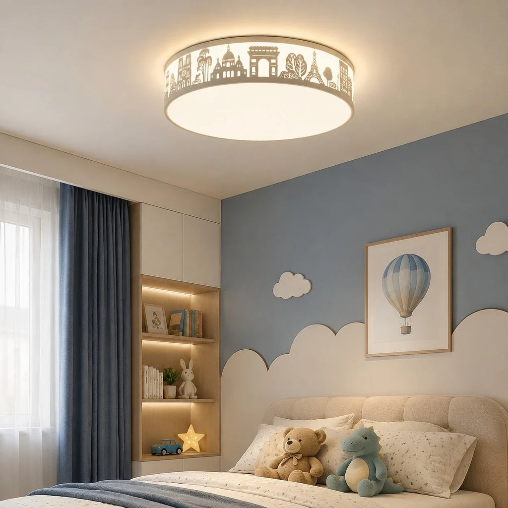 Lampada da soffitto LED a spettro completo con silhouette cava | Esilora
