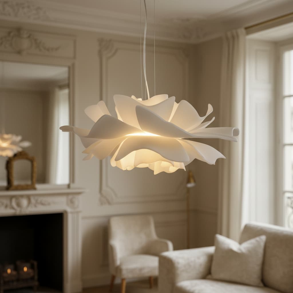 Flora Nordic Floral Sculptural Pendant Lamp - Artistic Decorative Lamp for Living Room | Esilora