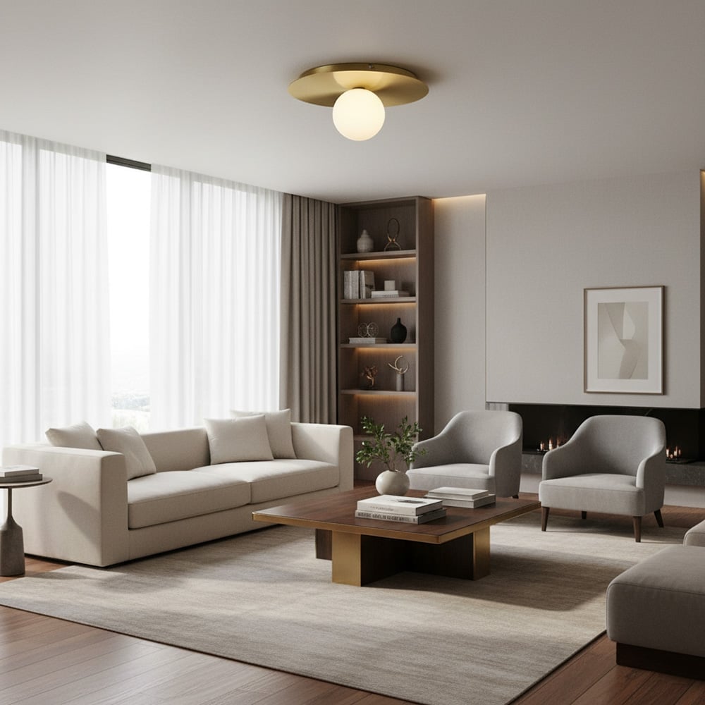 Rivolence Elegant Ring-Silhouette Nordic Wall/ Ceiling Light for Living Room | Esilora