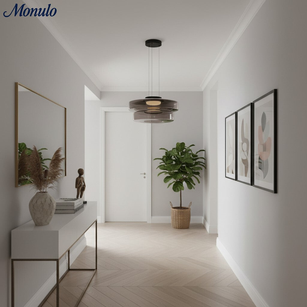 Verdoma Stacked Disc Form Glass Pendant Light Contemporary Nordic Lighting for Kitchens | Esilora