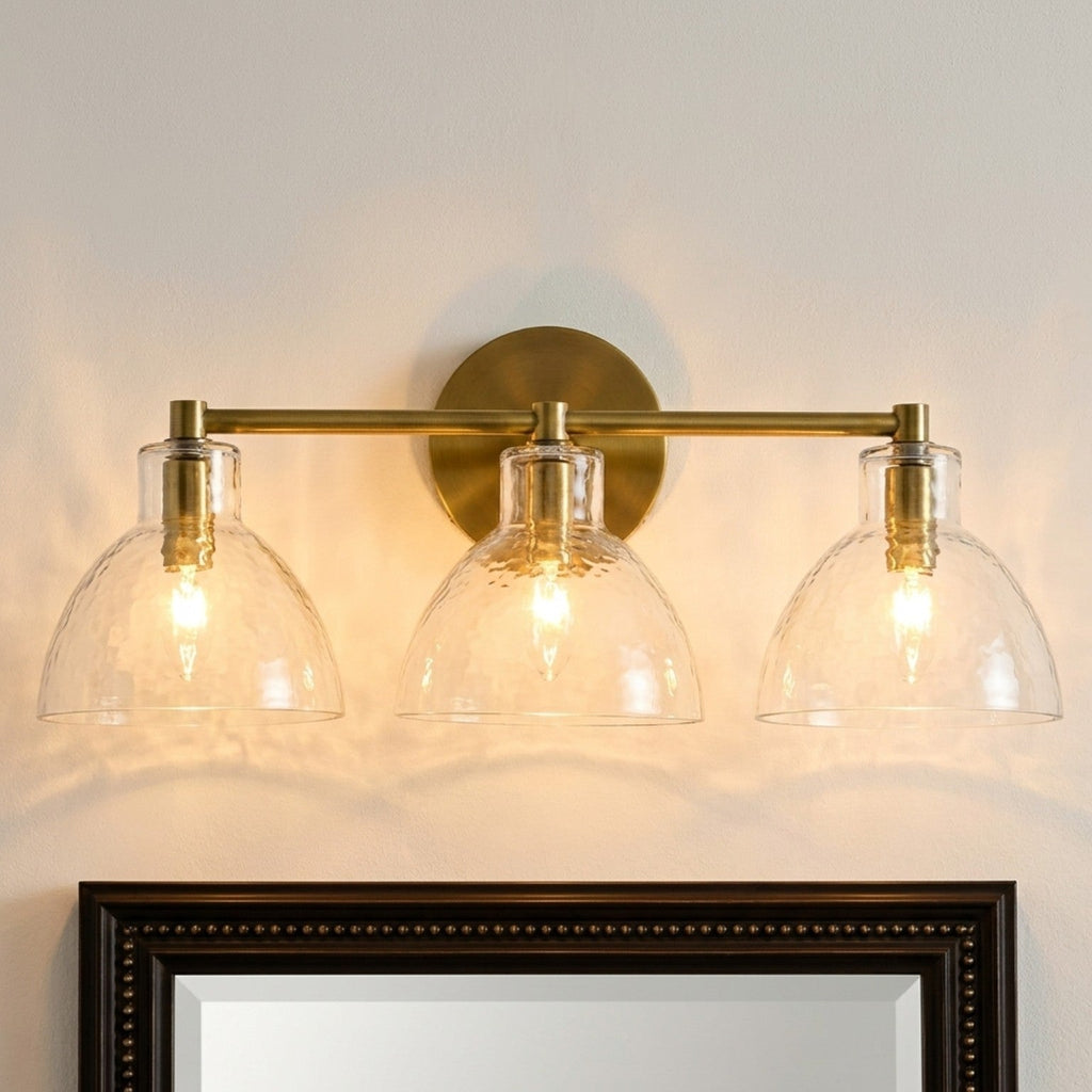 Applique Glavira in vetro riciclato - Lampada moderna per lavabo del bagno | Esilora