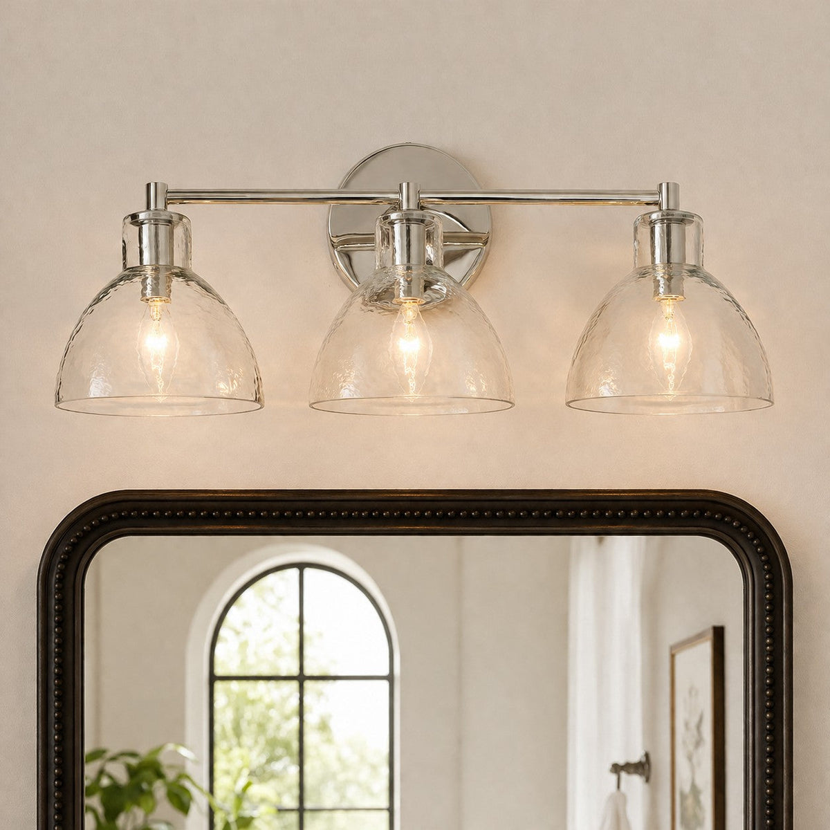 Applique Glavira in vetro riciclato - Lampada moderna per lavabo del bagno | Esilora
