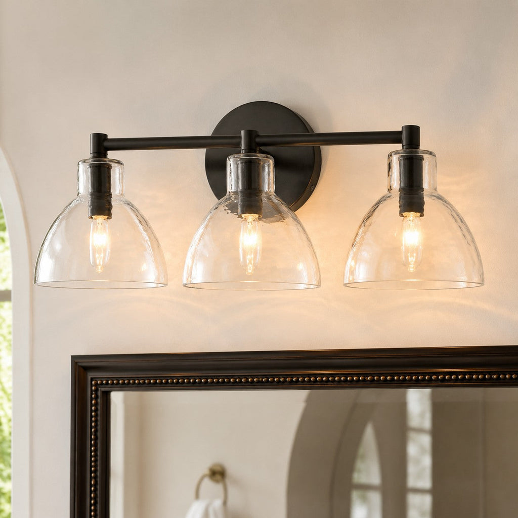 Applique Glavira in vetro riciclato - Lampada moderna per lavabo del bagno | Esilora