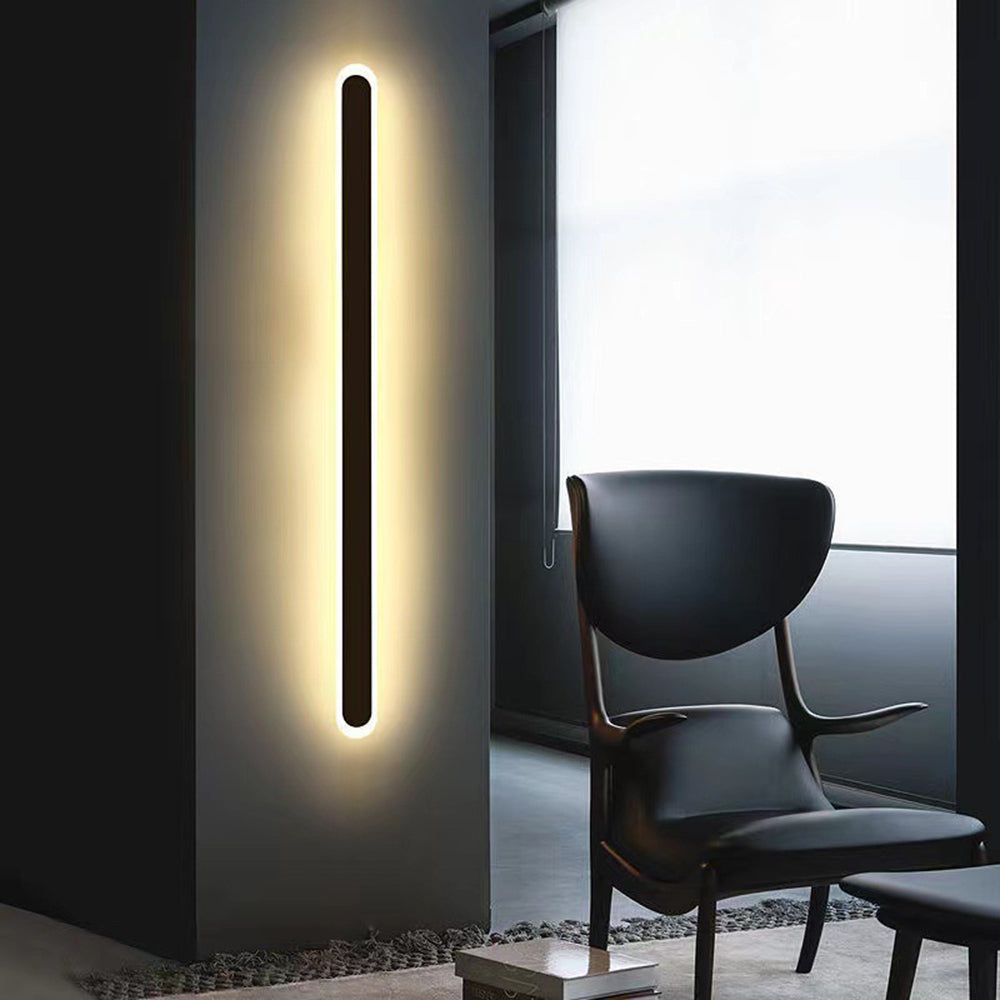 Lampada da parete da esterno ovale minimalista in metallo Edge IP65 impermeabile | Esilora