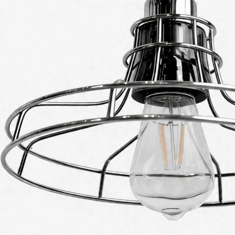 Glass Metal Cage Pendant Lamp | Esilora