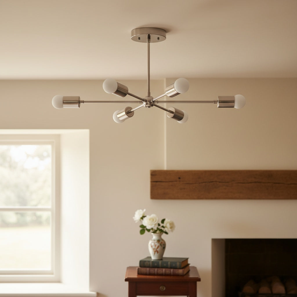 Mobilux Line Mid Century Modern Kronleuchter - 6-flammige Hängeleuchte | Esilora
