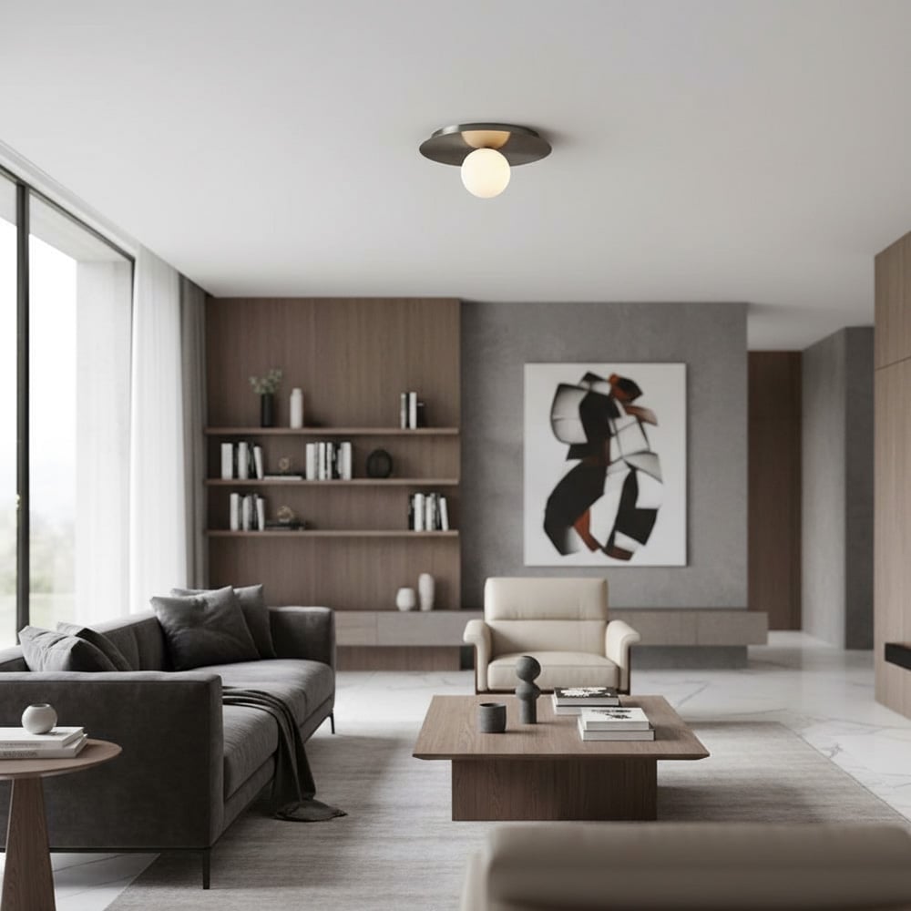 Rivolence Elegant Ring-Silhouette Nordic Wall/ Ceiling Light for Living Room | Esilora