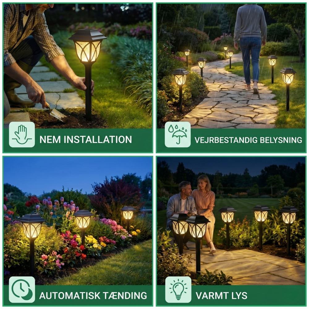 Lampe solaire de chemin de jardin LumaPath - Esilora