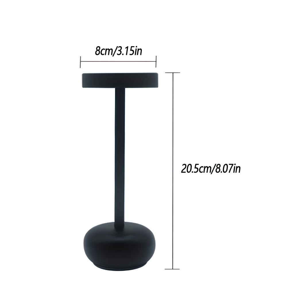 Modern Metal Table Lamp — LED Dimmable, USB Rechargeable, Touch Control