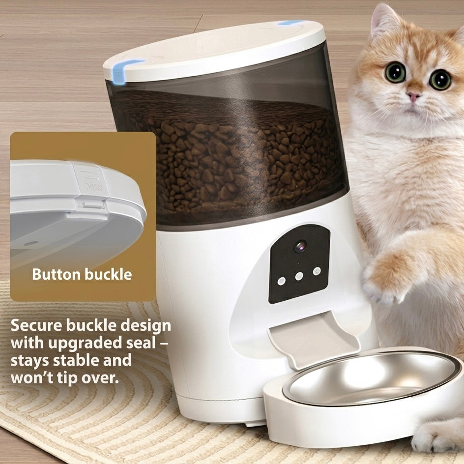 Automatic Pet Feeder with 2K HD Camera - 4L or 6L - Remote Control - Dogs & Cats