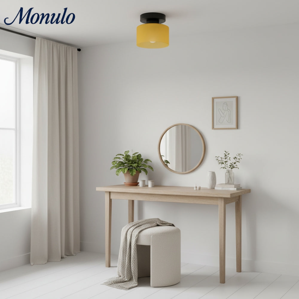 Moriglaze minimalistische zylindrische Glas-Deckenleuchte modern für Eingangsbereich und Wohnzimmer | Esilora