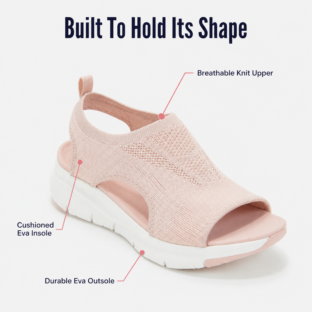 SlingFlexie – prodyšné pletené sandály typu slingback s pohodlnou podporou klenby - Esilora