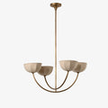 Loomis Linen Wrapped Shade Brass Pendant - Modern Living Room Lighting | Esilora