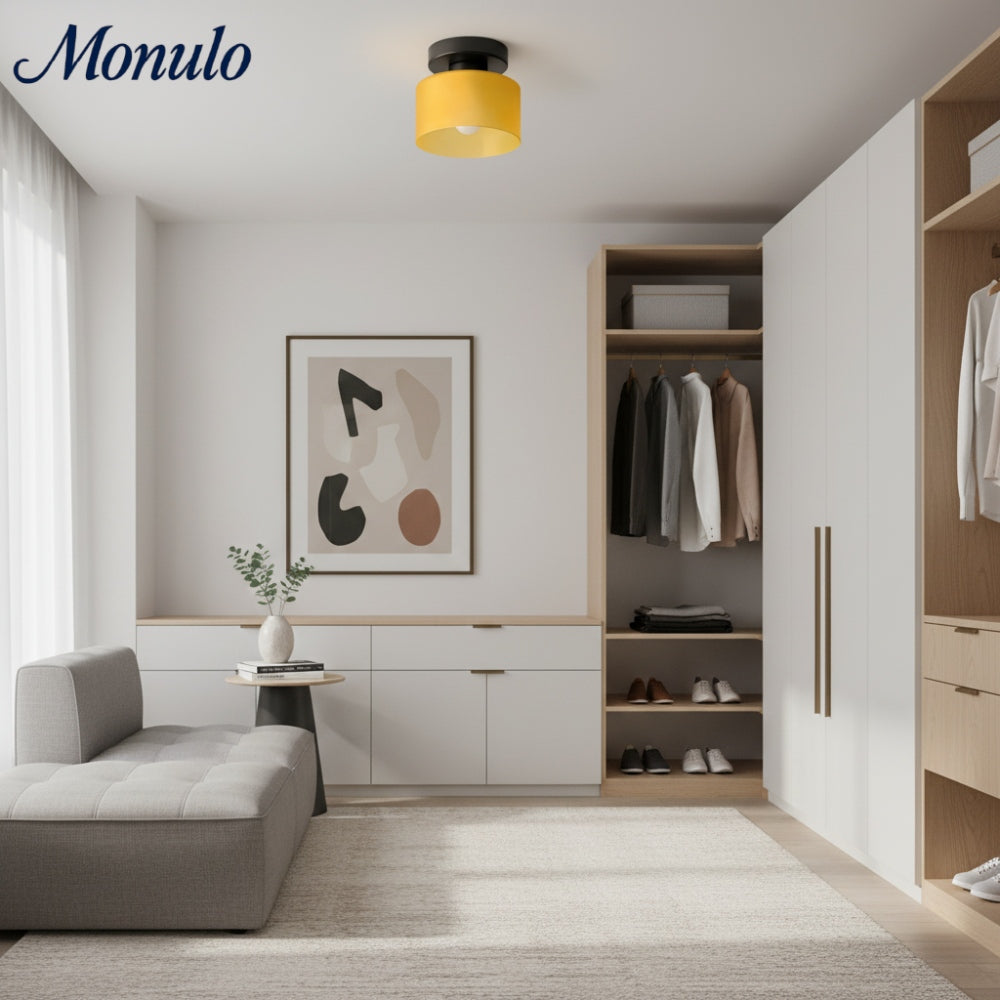 Moriglaze minimalistische zylindrische Glas-Deckenleuchte modern für Eingangsbereich und Wohnzimmer | Esilora