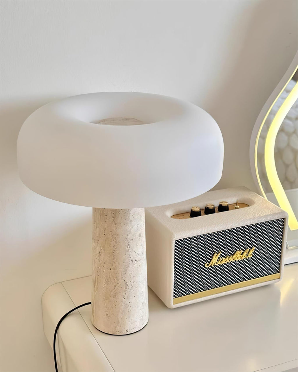 Kine Travertine Table Lamp | Esilora
