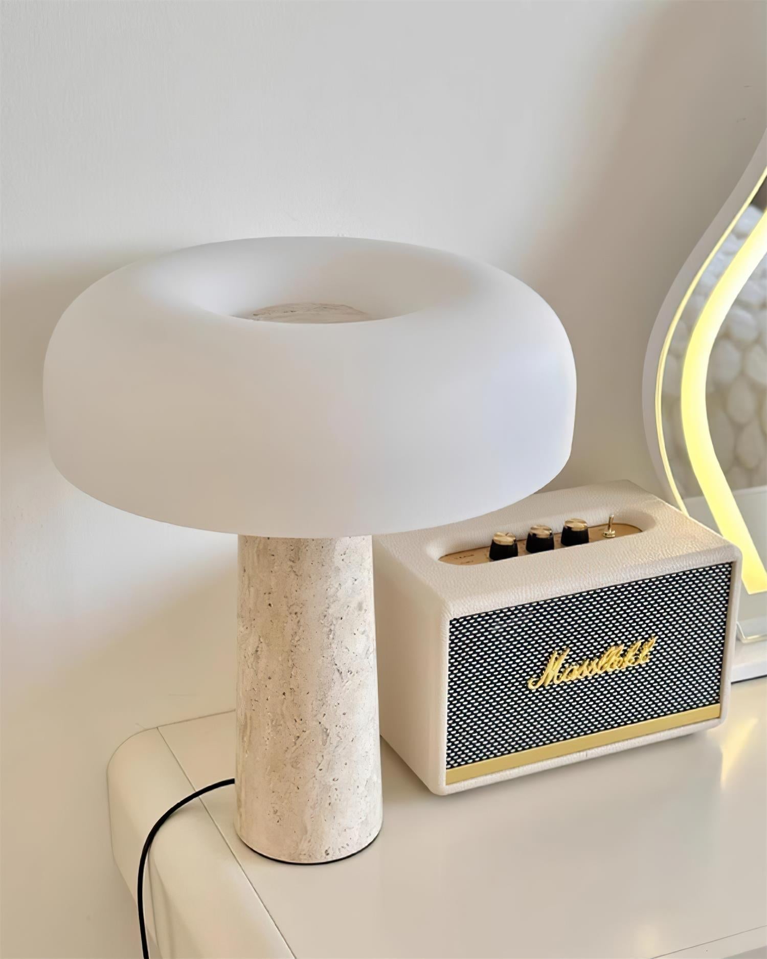 Kine Travertine Table Lamp | Esilora